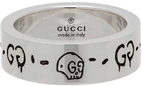 ssense gucci ghost ring|Gucci: Silver 'GucciGhost' Ring .